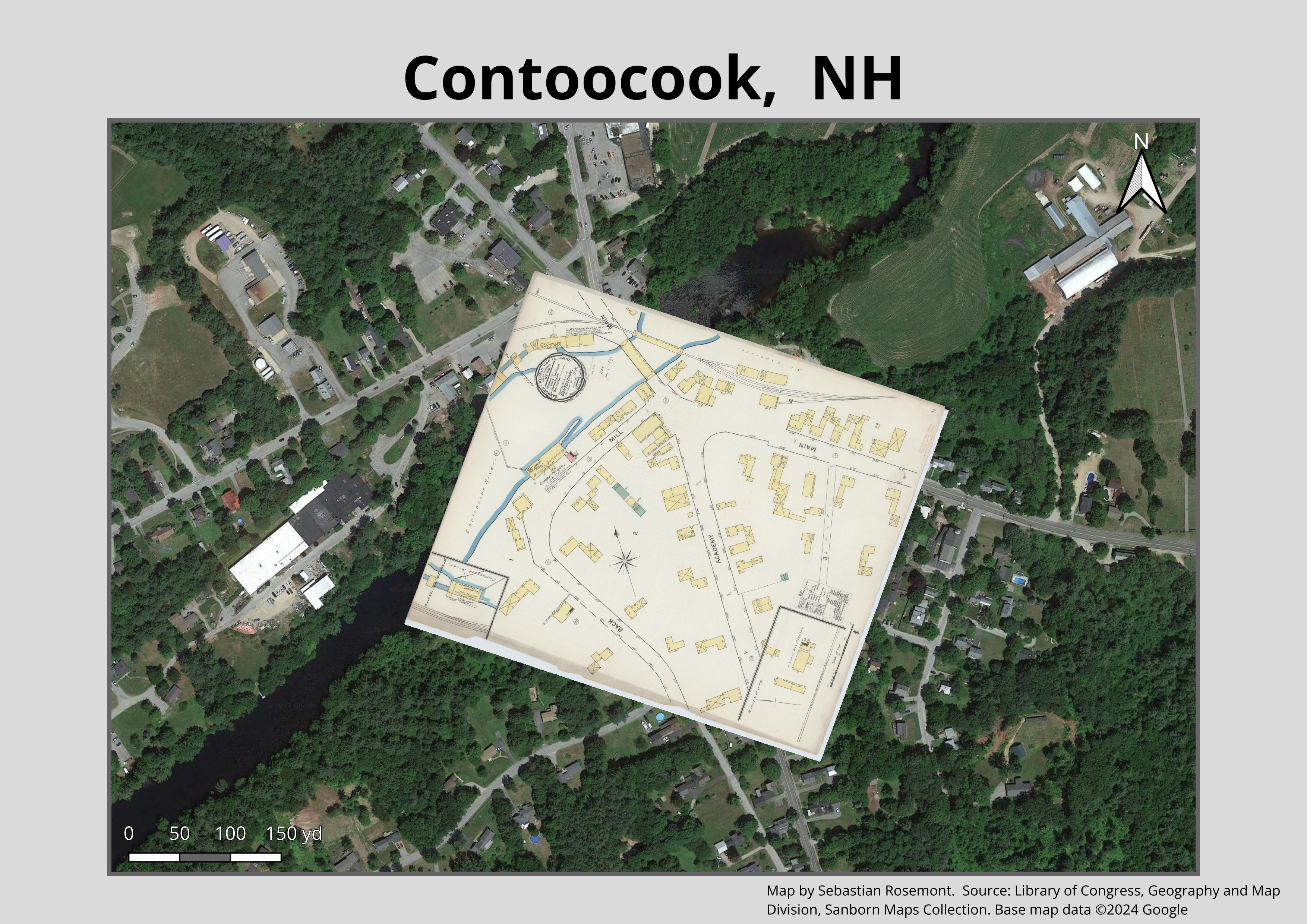 Geofreferencing Contoocook Sanborn Map step 1